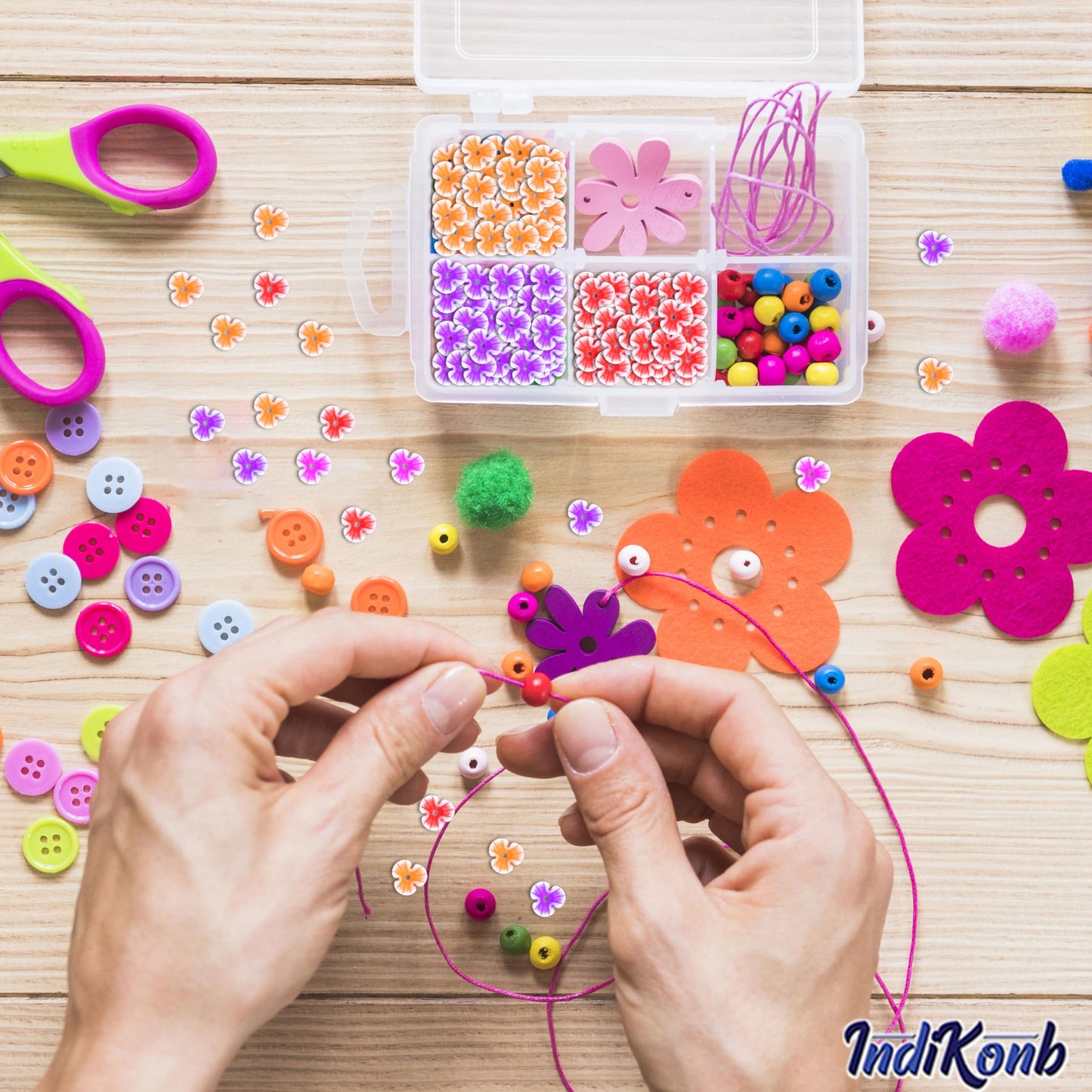The neat decorative finish finish of multicolour 8mm beads works nicely in DIY jewellery projects, beading craft and decorative craft finishing with plastic detail.