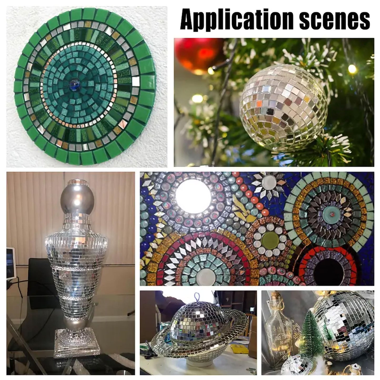 For neat results in rangoli style decoration and Lippan art, square l and silver 6mm and 100 grams Lippan art glass pieces are a useful detail.