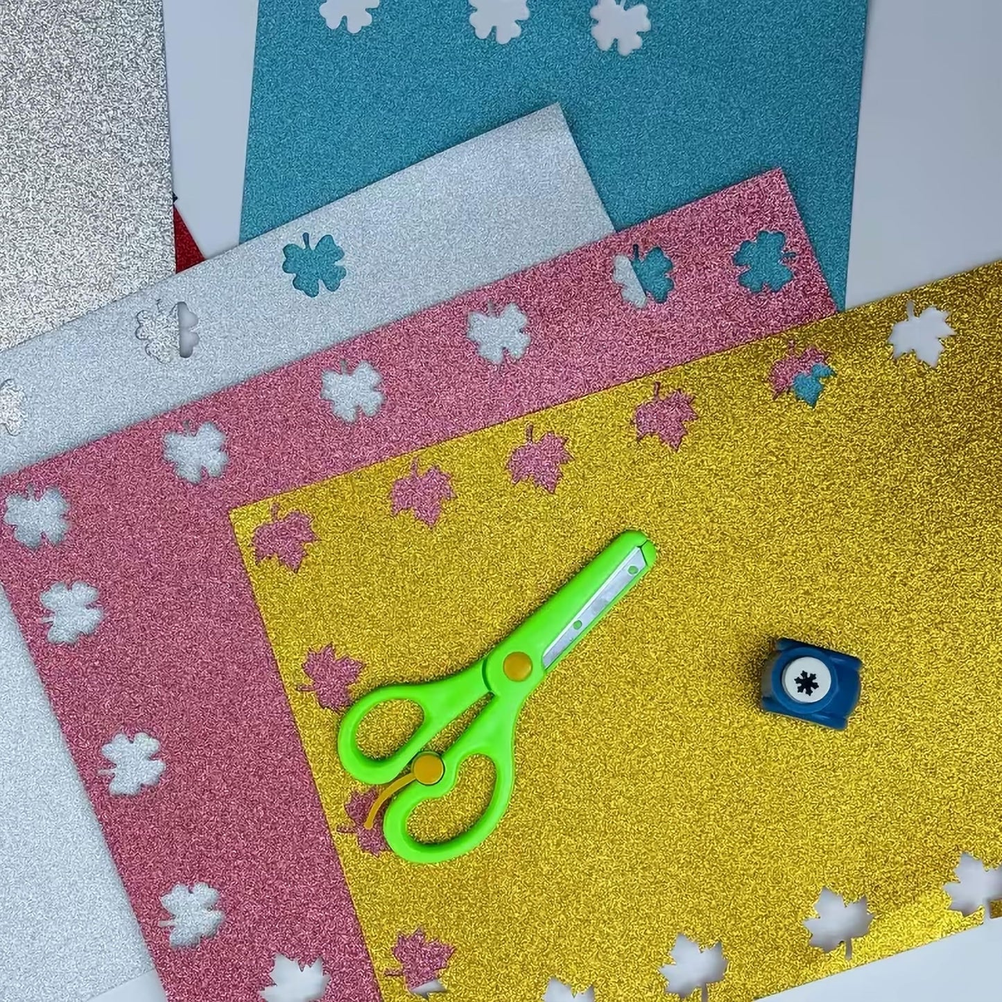 10 Pack A5 Glitter Foam Sheets for DIY Crafts, 1.5mm Thick Multicolour image 8