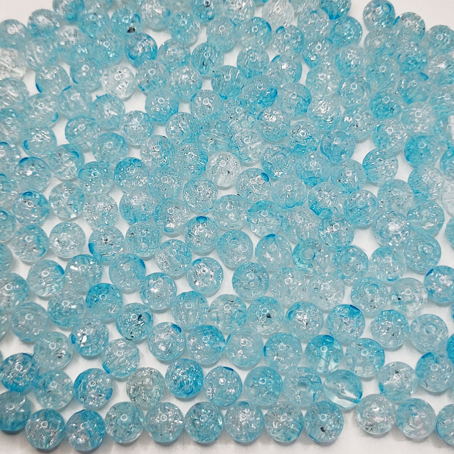 8mm Dual Shade Crackle Beads