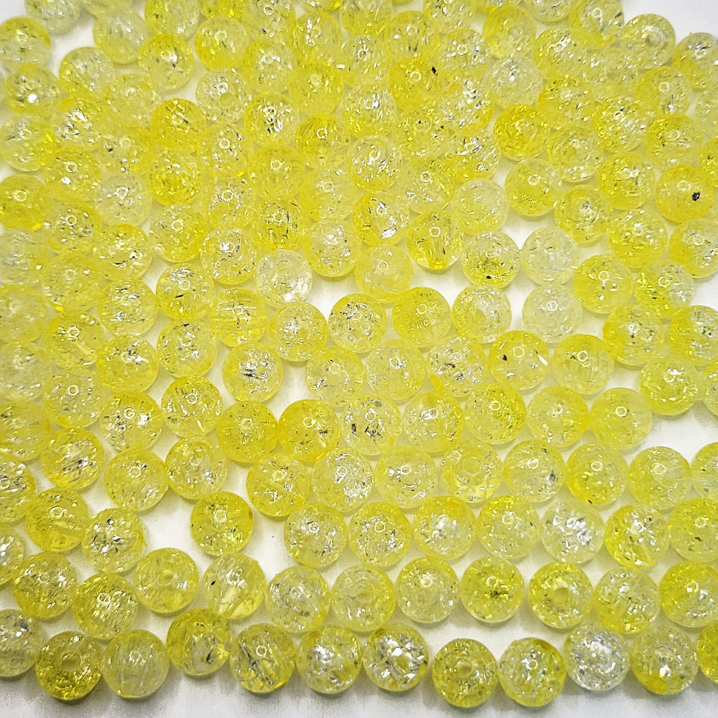 8mm Dual Shade Crackle Beads