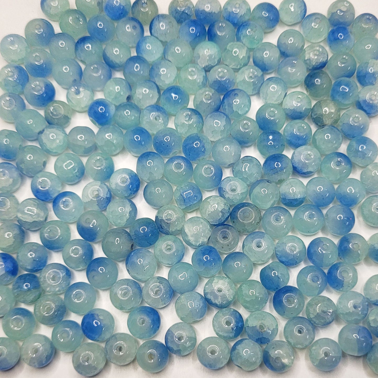 8mm Crackle Glass Beads