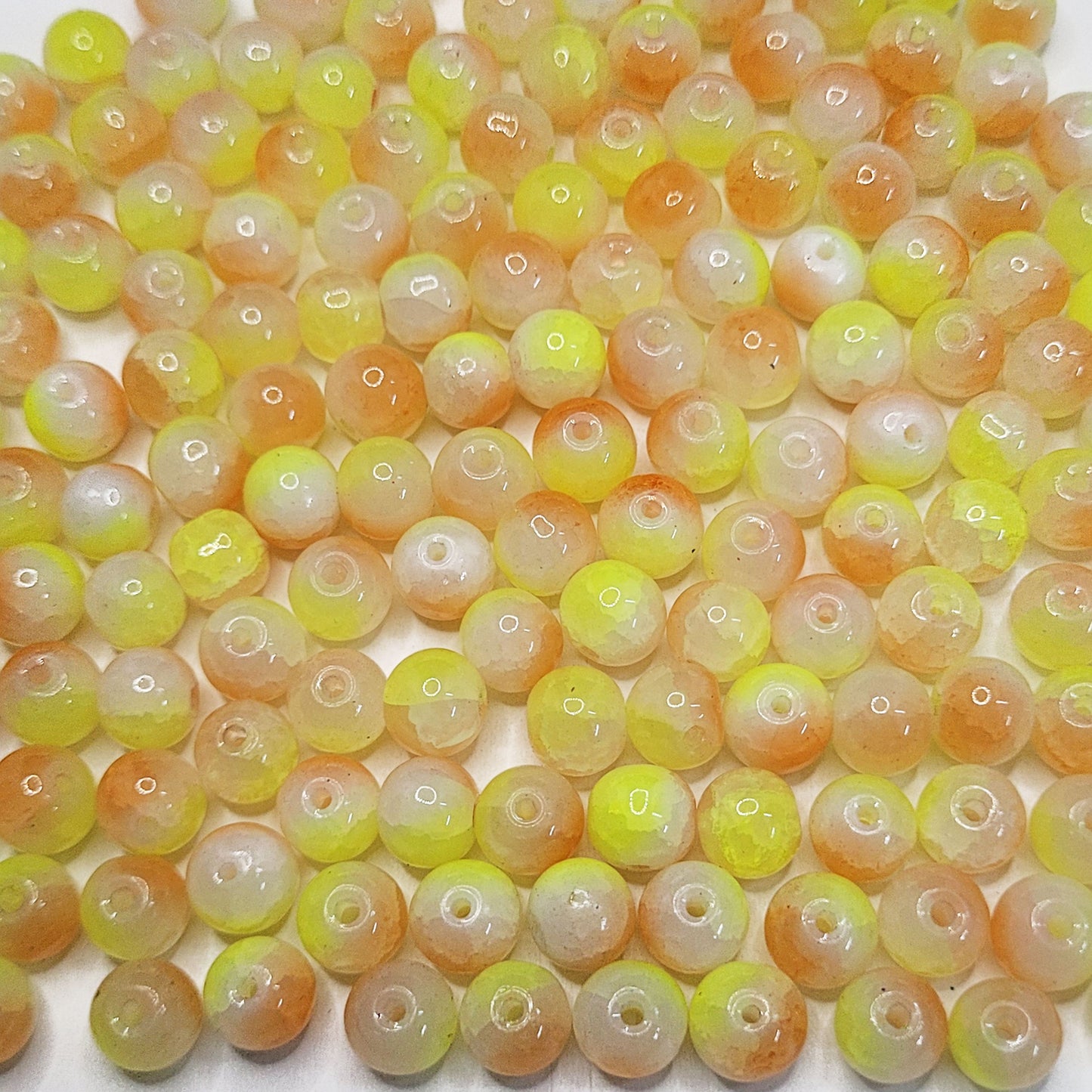 8mm Crackle Glass Beads