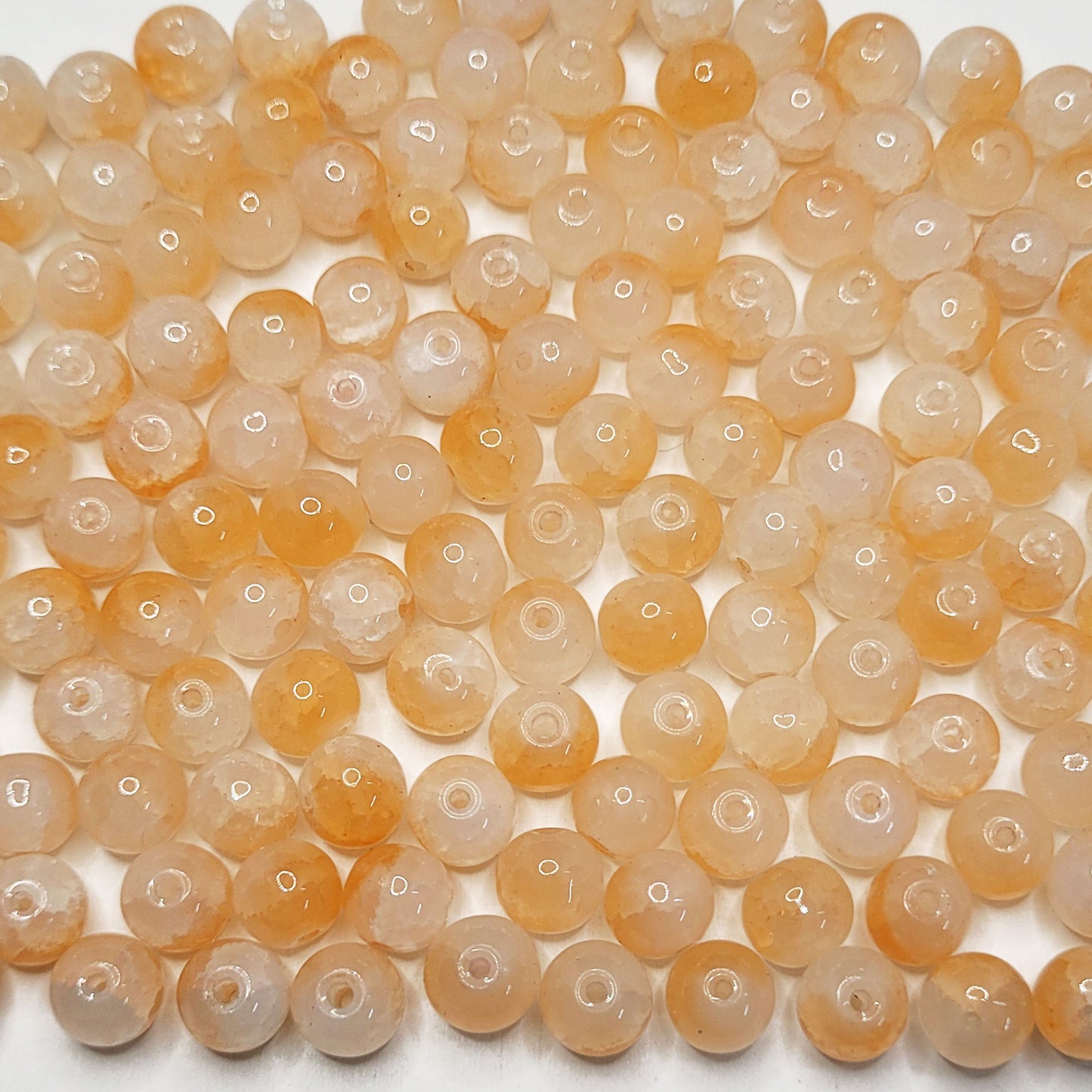 8mm Crackle Glass Beads