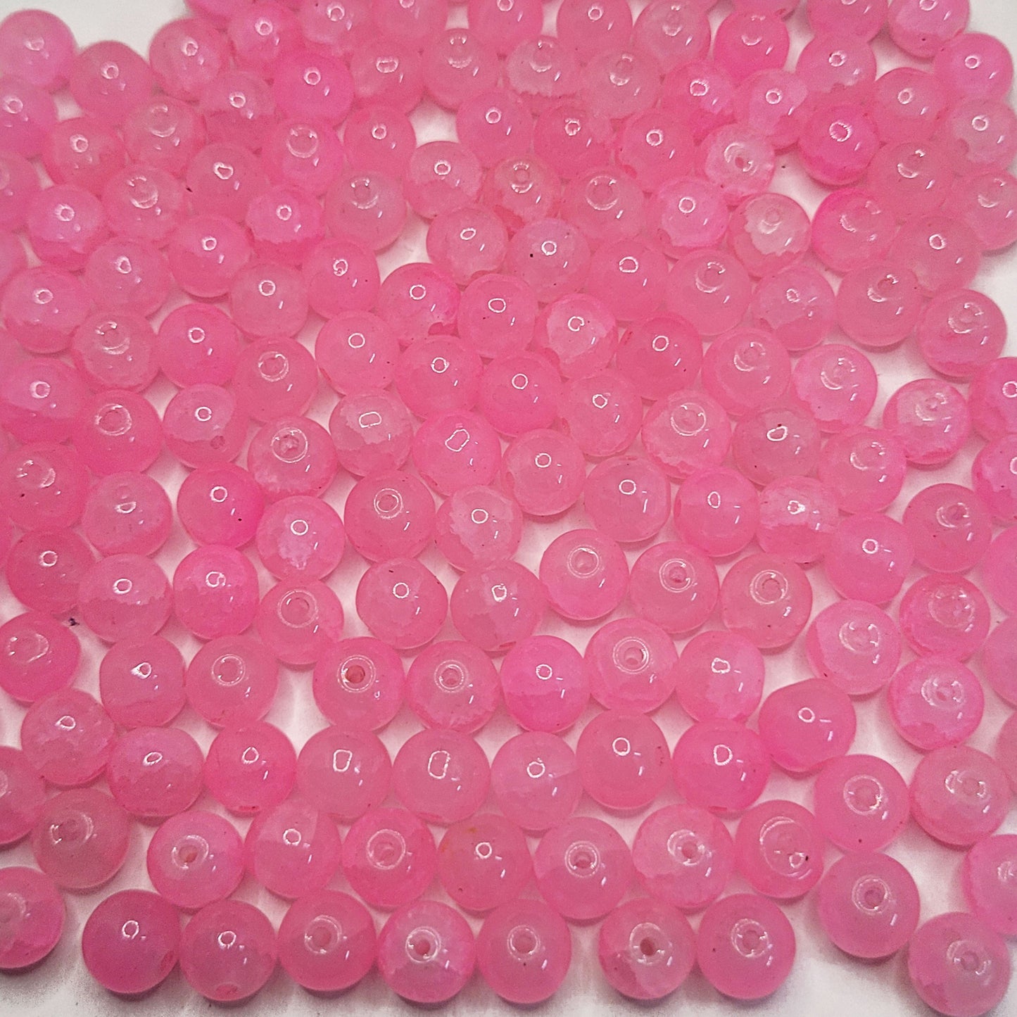 8mm Crackle Glass Beads
