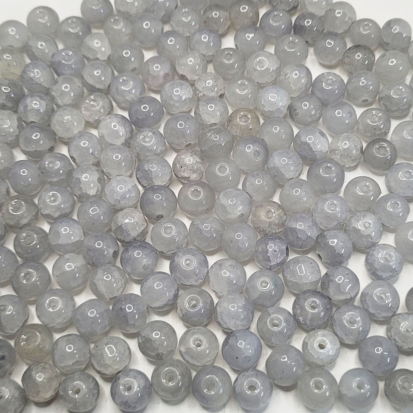 8mm Crackle Glass Beads