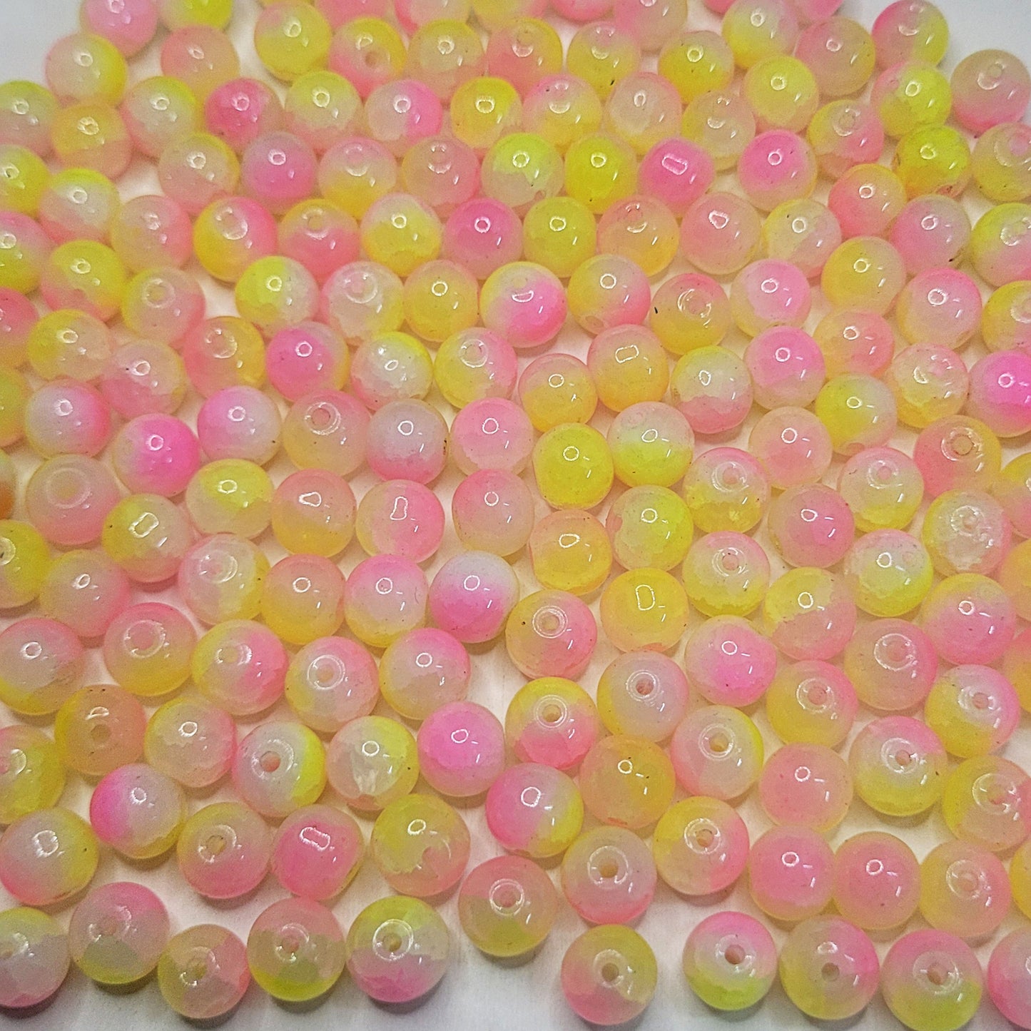 8mm Crackle Glass Beads