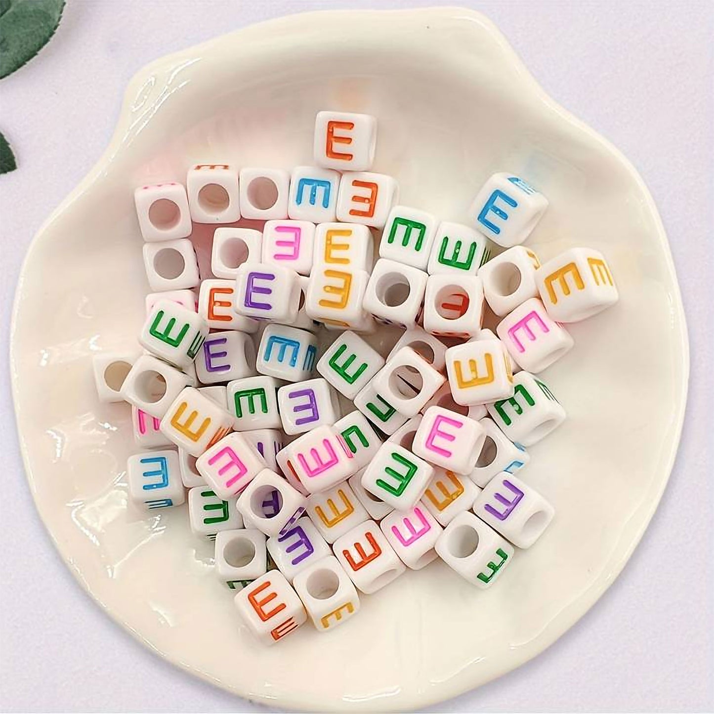 Acrylic Alphabet Cube Beads - Single Letters
