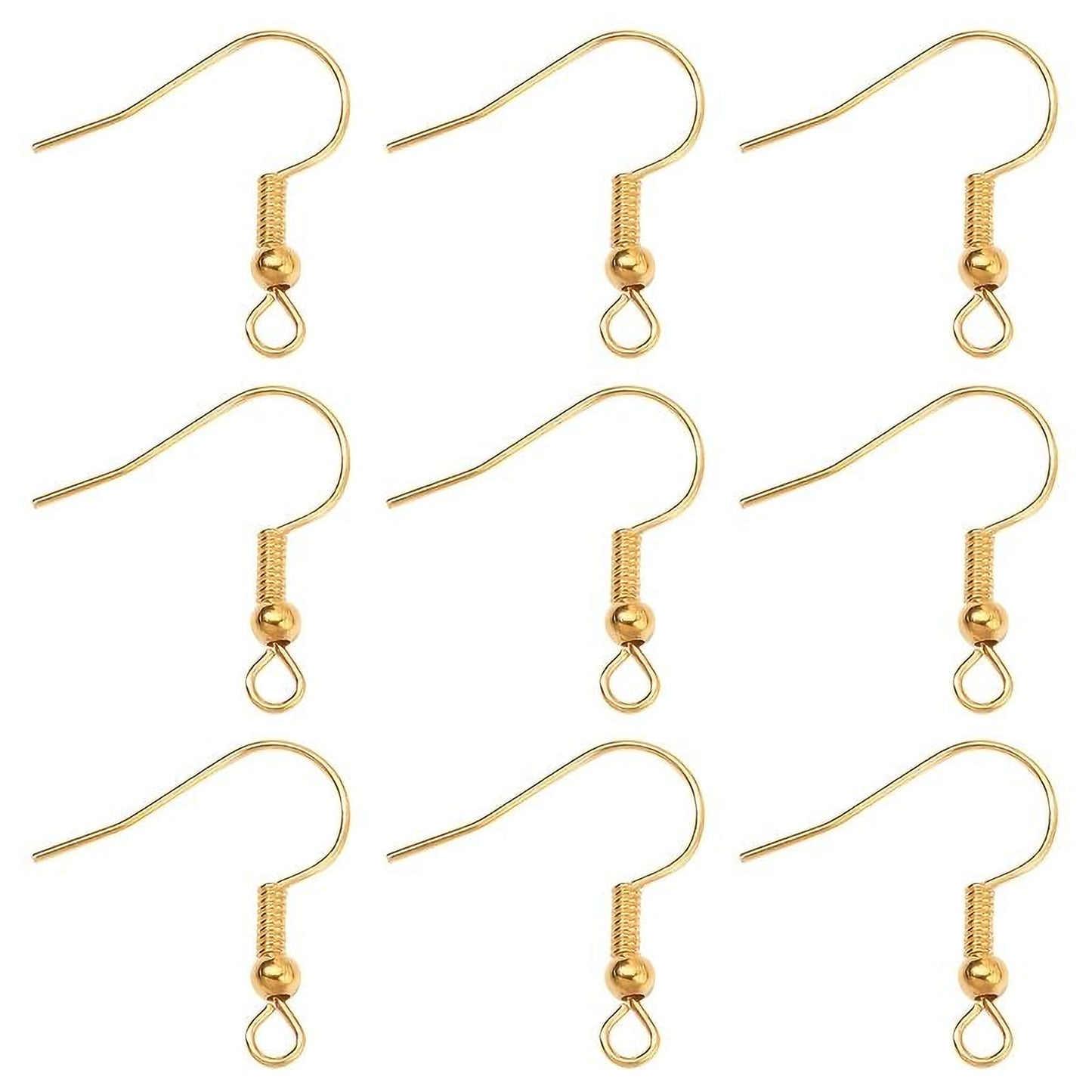 Golden Glam Earring Hooks - 25 pcs