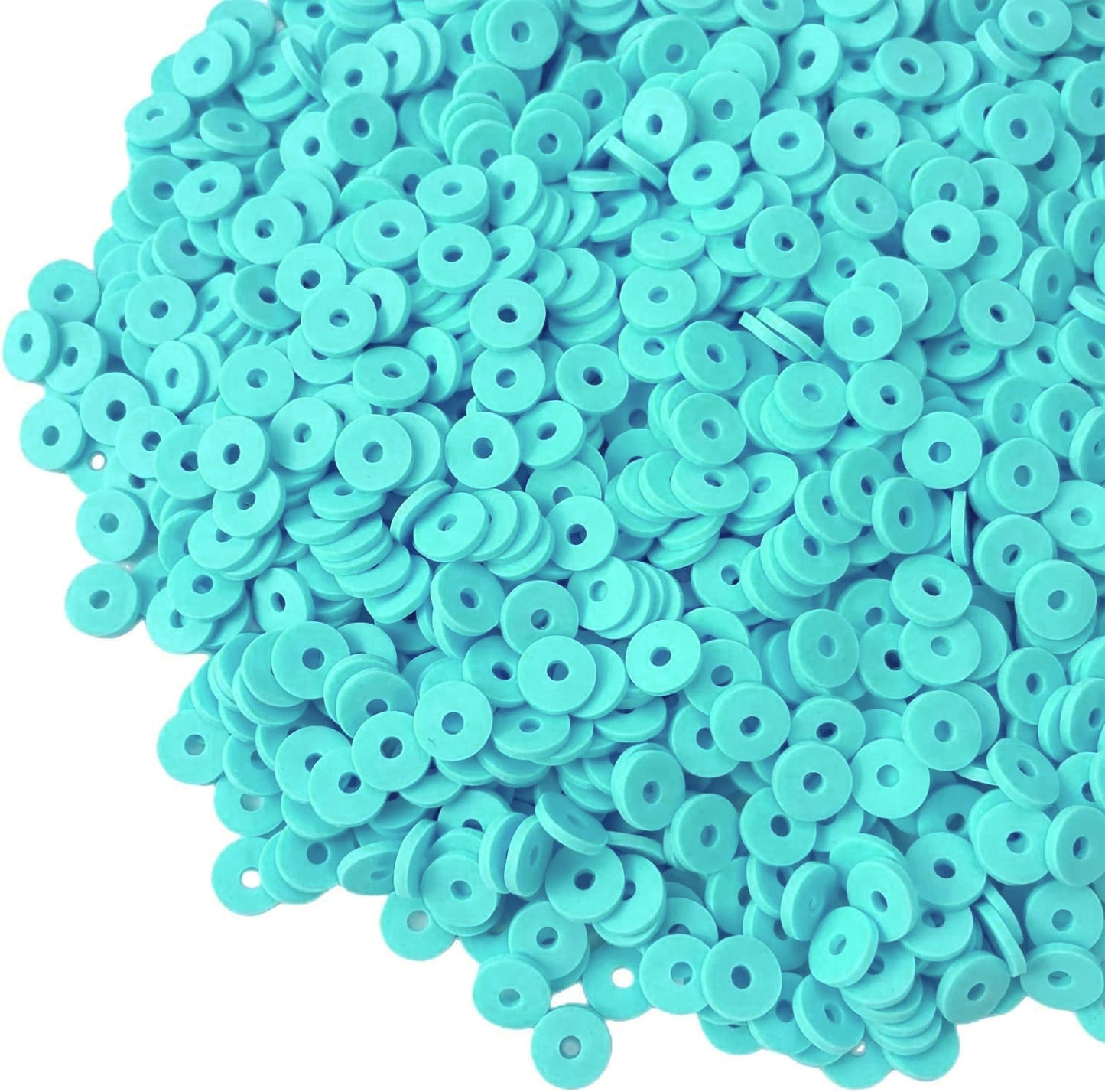 Multicolour Polymer Clay Disc Beads