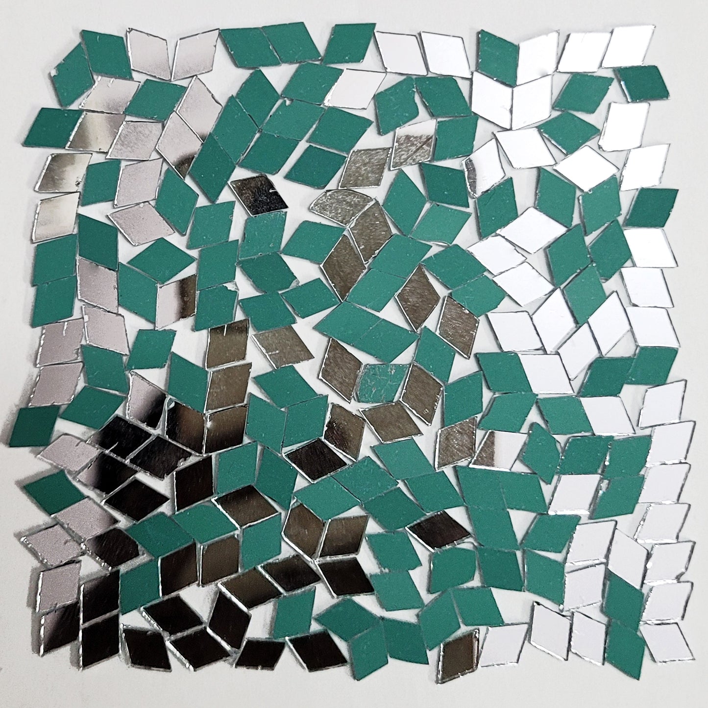 Kite Silver Glass Pieces for Crafts & Lippan Art