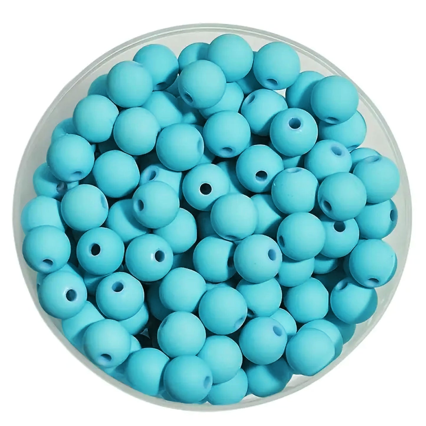 Glass Matte Beads 8mm - 35 pcs