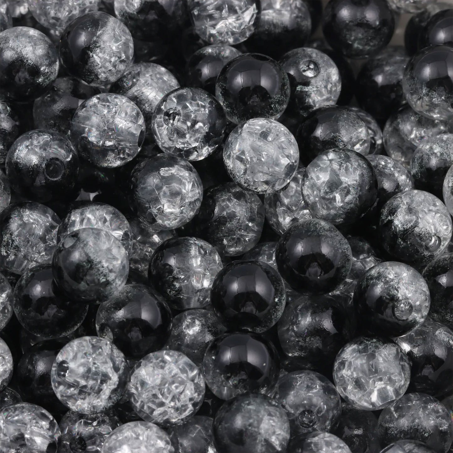Crackle Crystal Glass Beads 8mm
