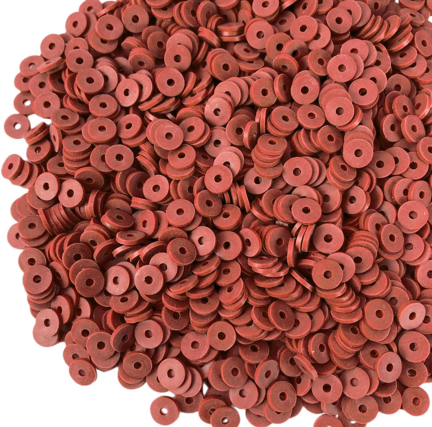 Multicolour Polymer Clay Disc Beads