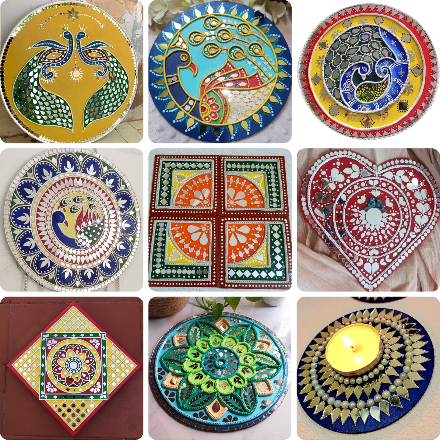 Unique Mirror Glass Craft Piece