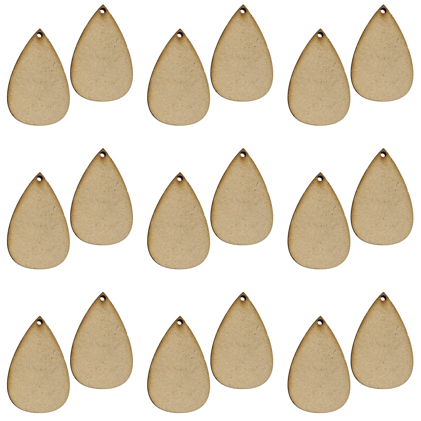 Pine Wood Earring Blanks for DIY Jewellery