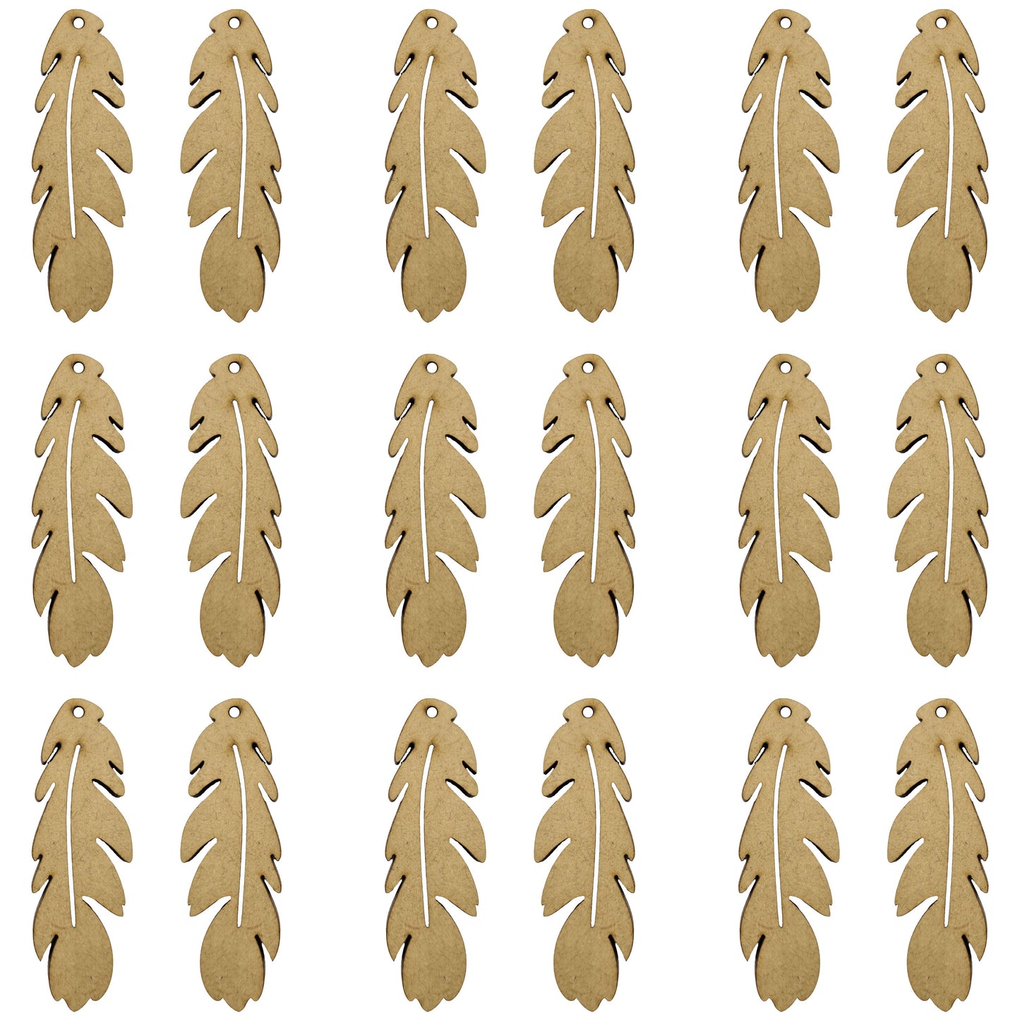 Pine Wood Earring Blanks for DIY Jewellery