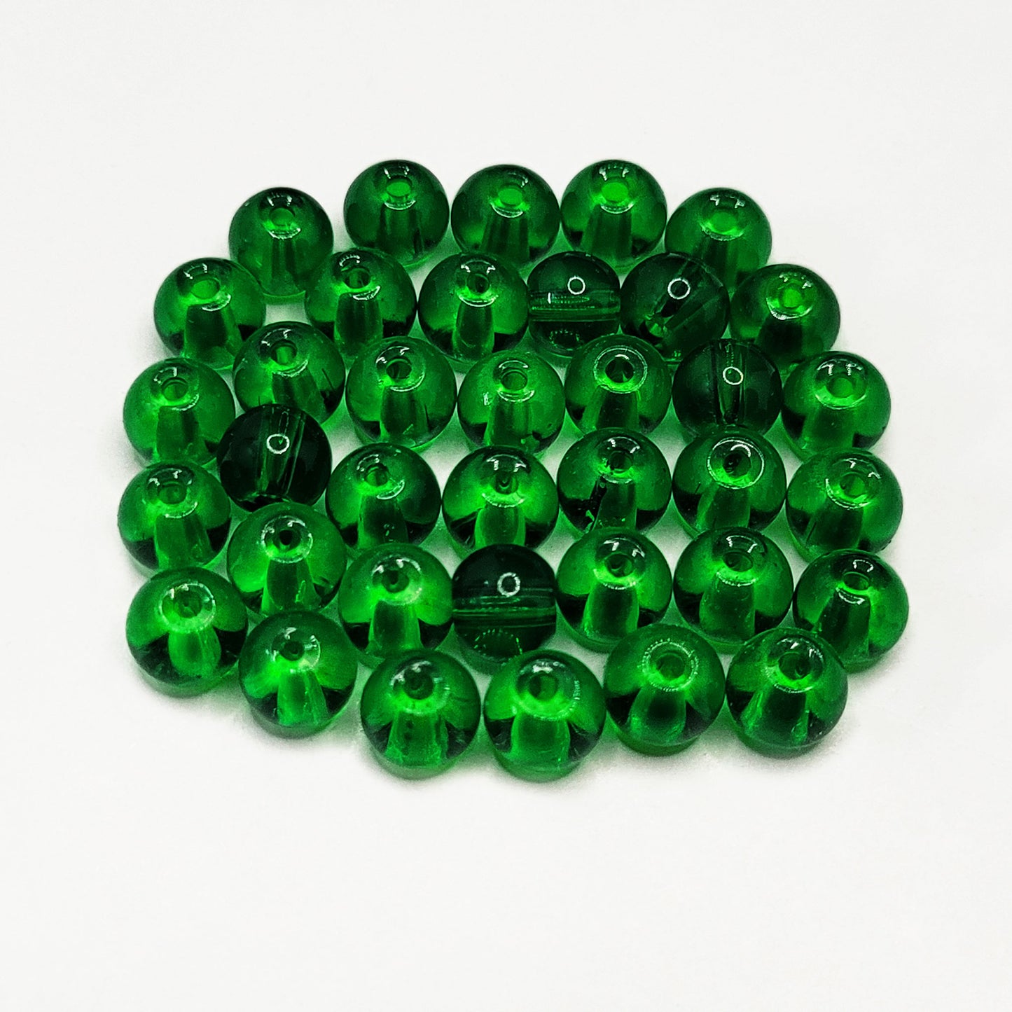 Transparent Glass Pearl Beads 6mm | 50 Pcs
