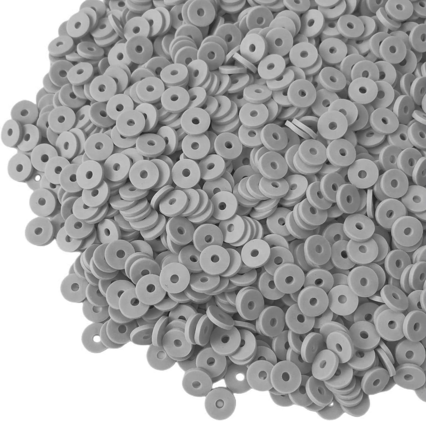 Multicolour Polymer Clay Disc Beads