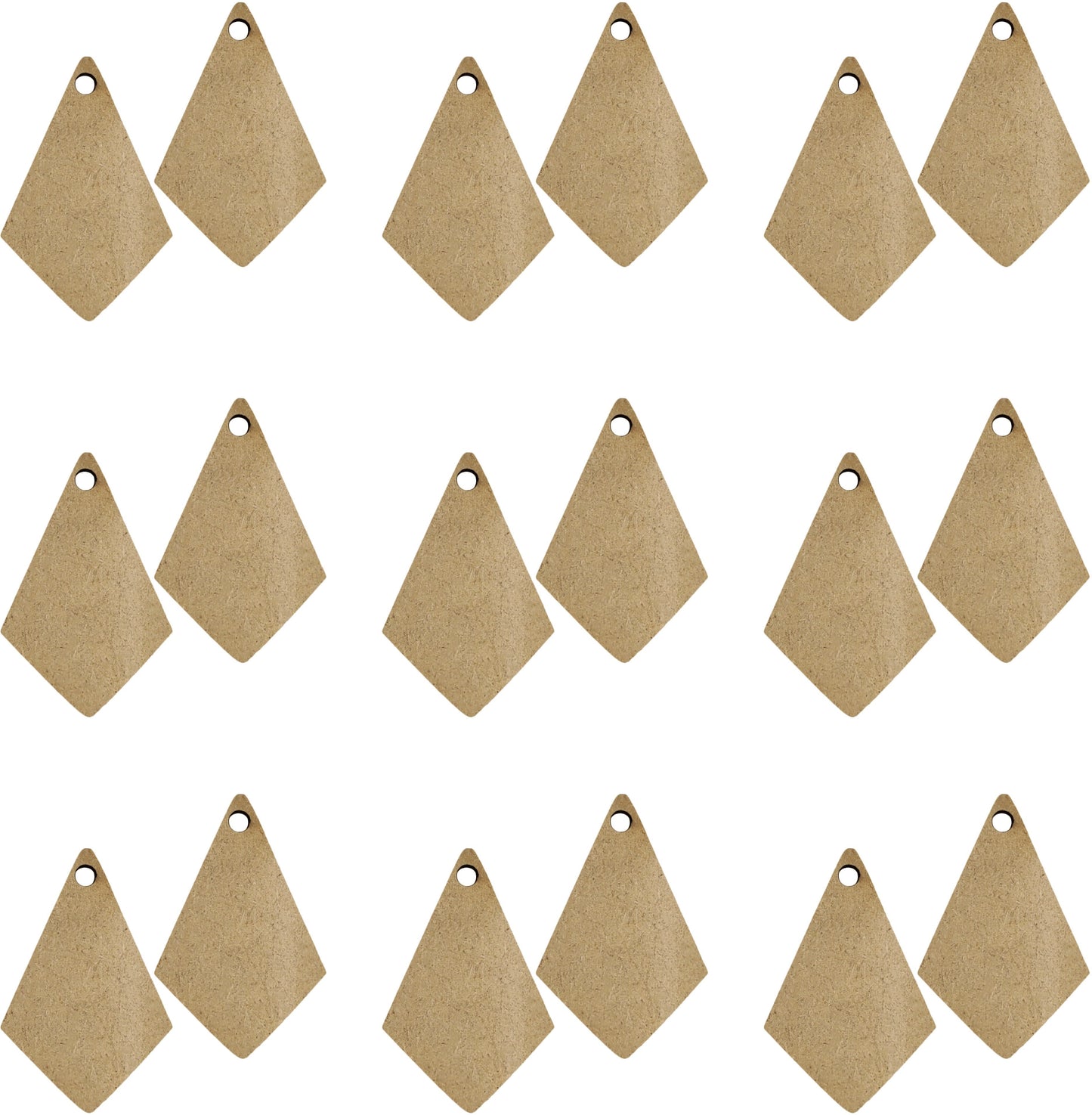 Pine Wood Earring Blanks for DIY Jewellery