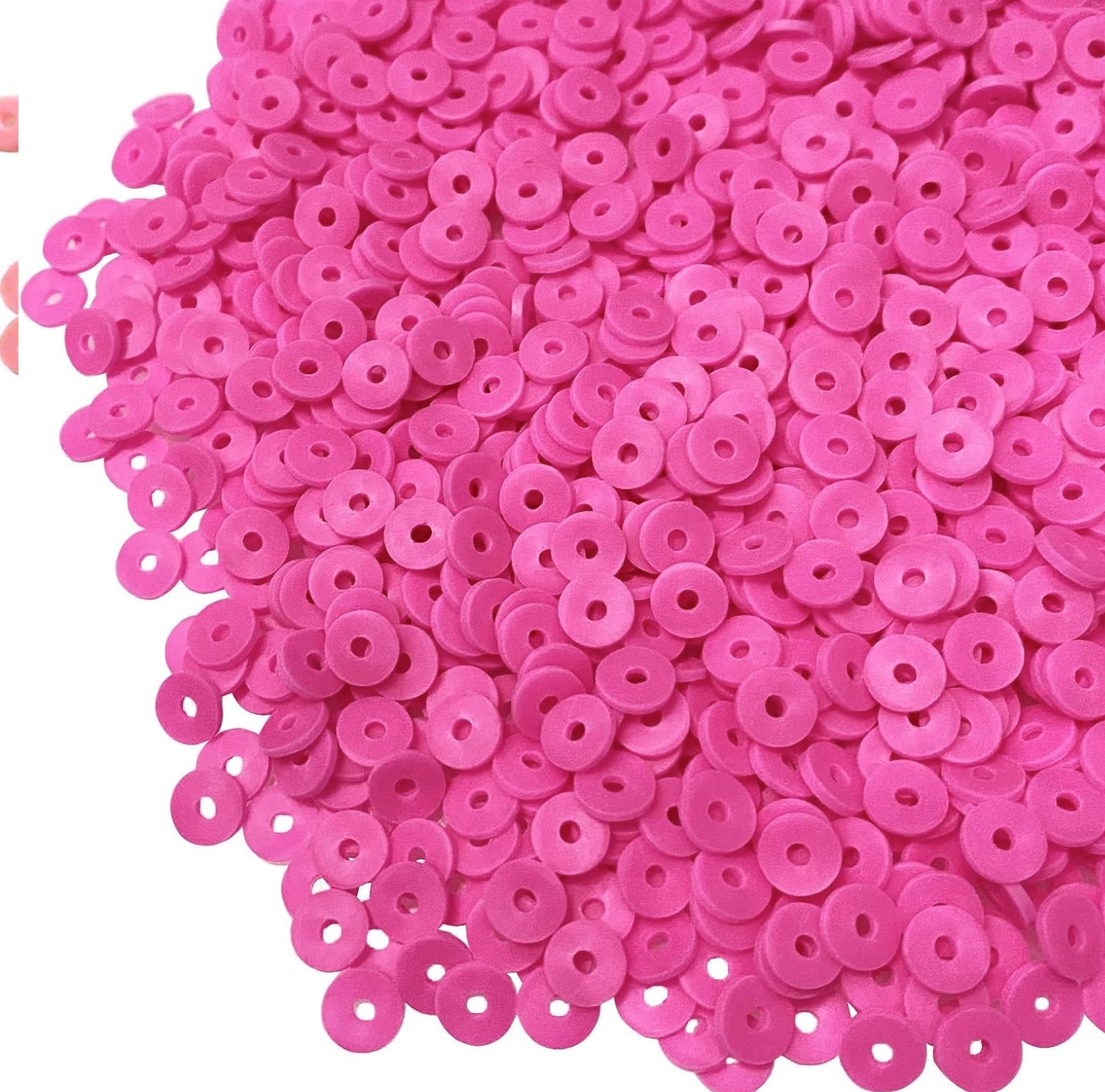 Multicolour Polymer Clay Disc Beads