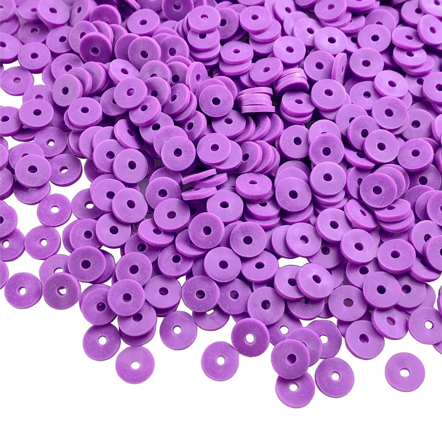 Multicolour Polymer Clay Disc Beads