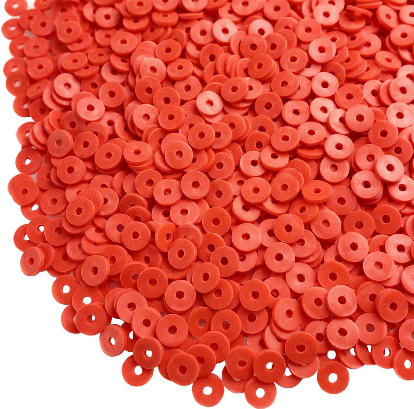 Multicolour Polymer Clay Disc Beads
