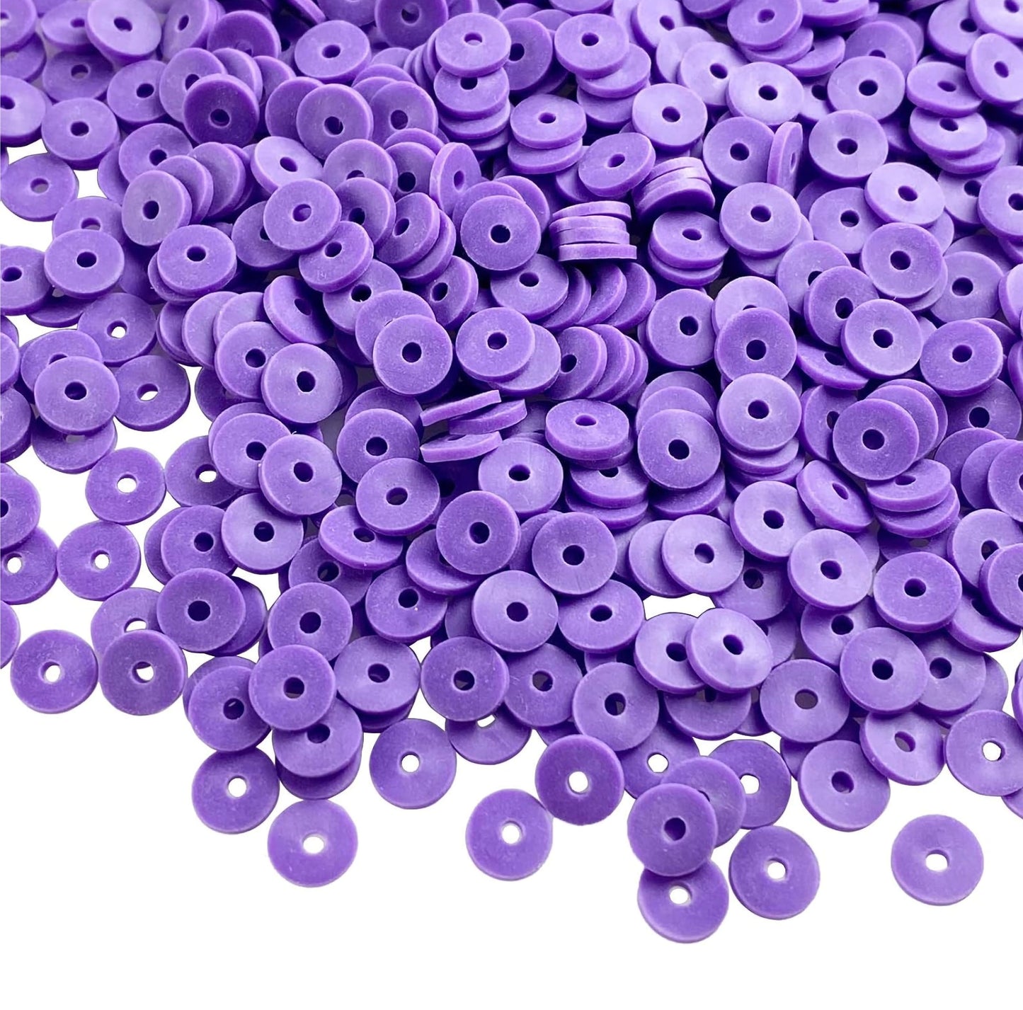 Multicolour Polymer Clay Disc Beads