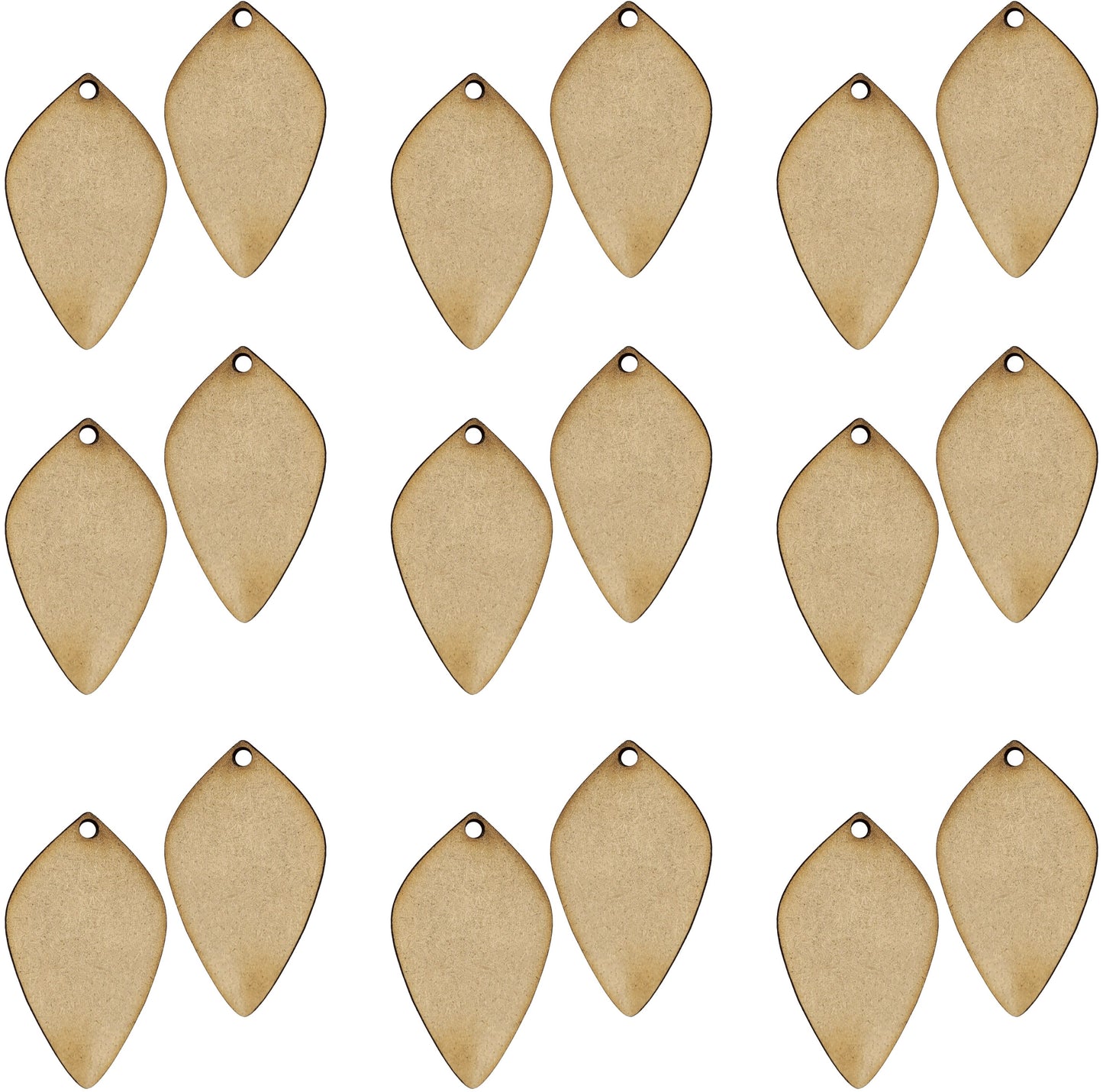 Pine Wood Earring Blanks for DIY Jewellery