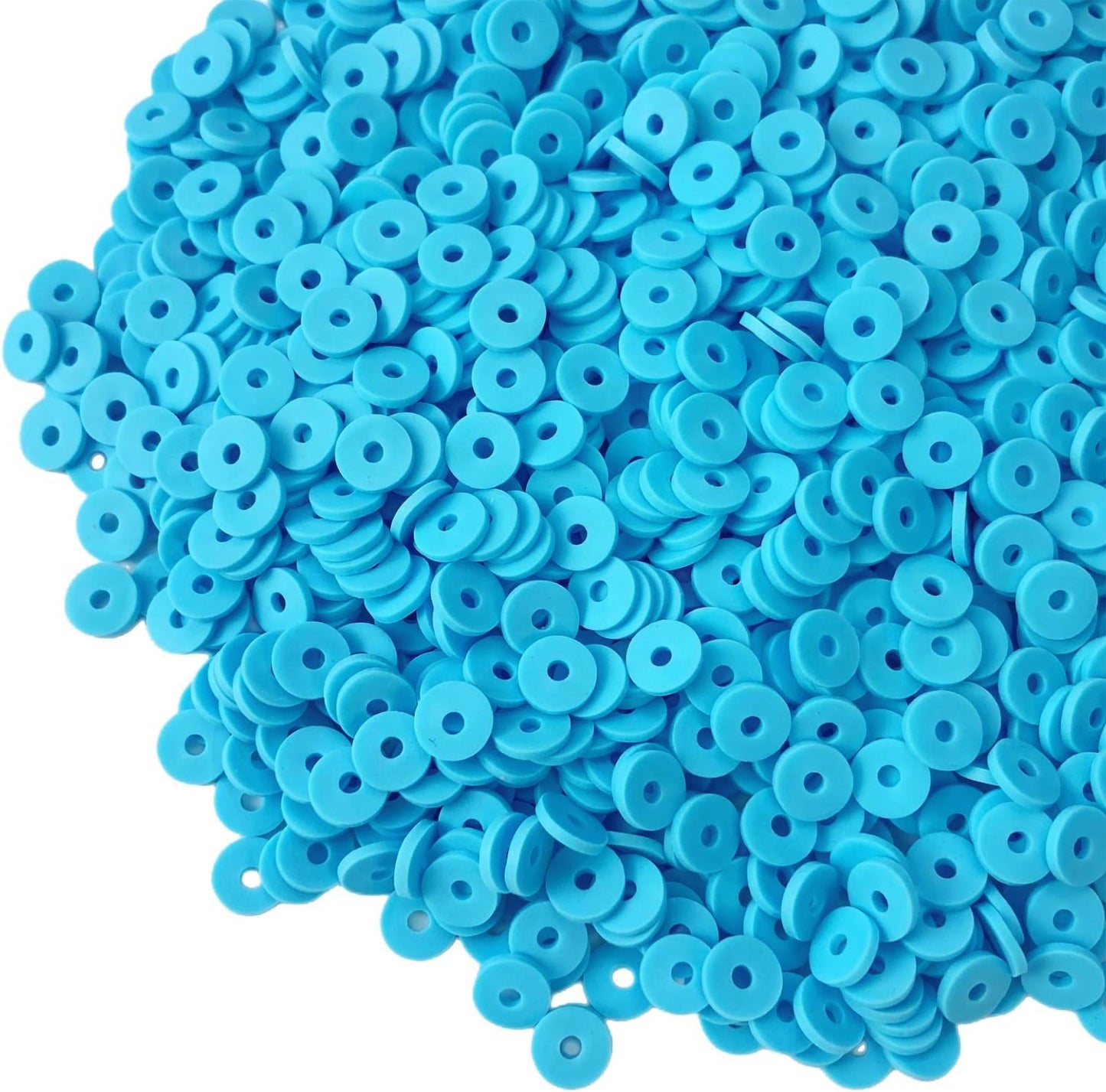 Multicolour Polymer Clay Disc Beads