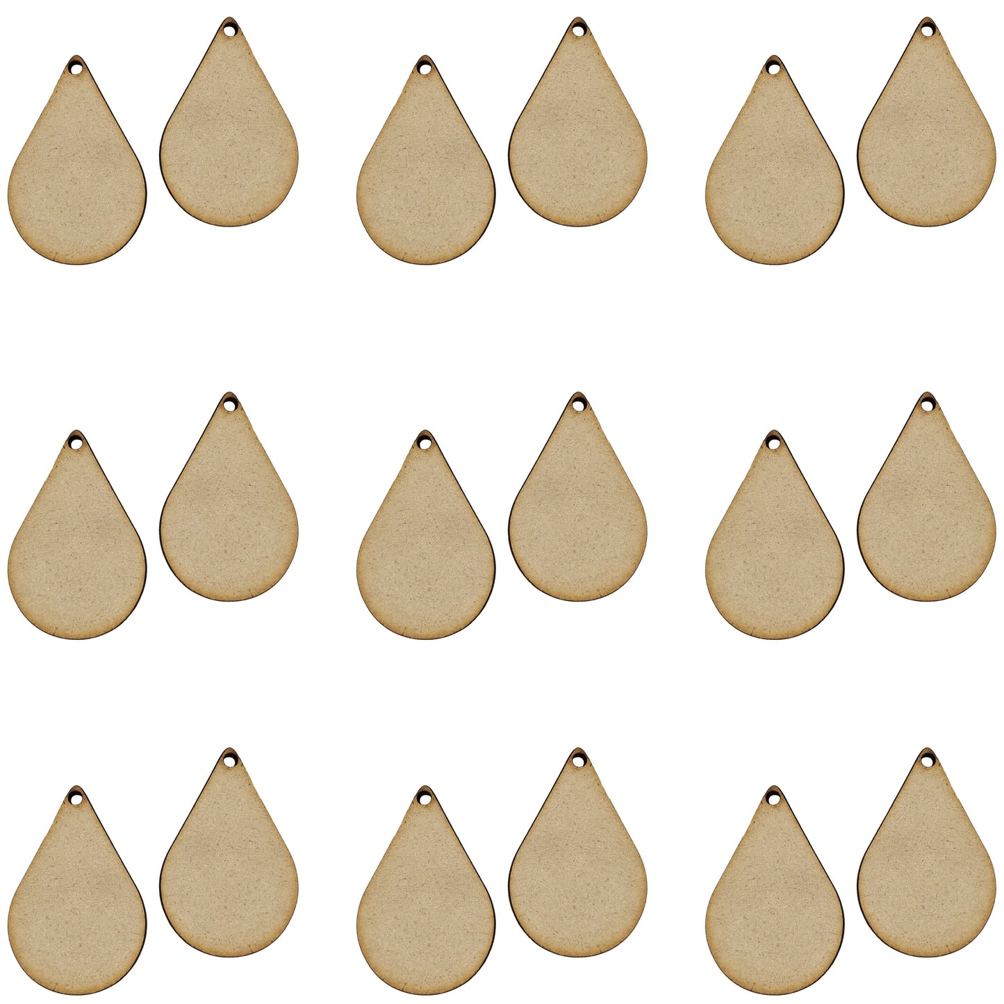 Pine Wood Earring Blanks for DIY Jewellery