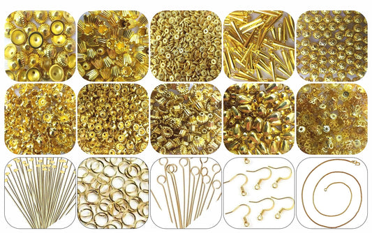 Gold color head pin for jewelry making, ideal for bracelets, necklaces, and craft projects. Sturdy and versatile beading accessory.