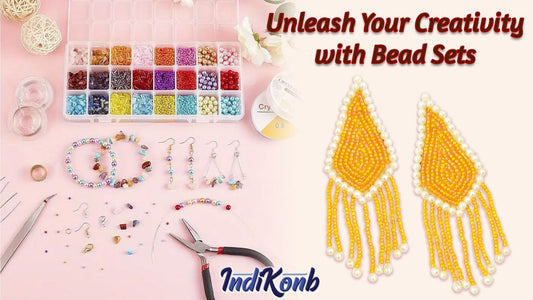 Bead jewelry starter kit for adults – beginner beading kits with tools and instructions for professional jewelry making at home
