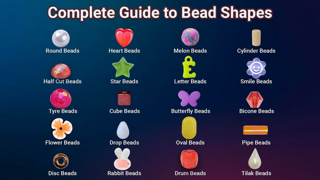 Complete Guide to Bead Shapes for Jewellery & Craft INDIKONB