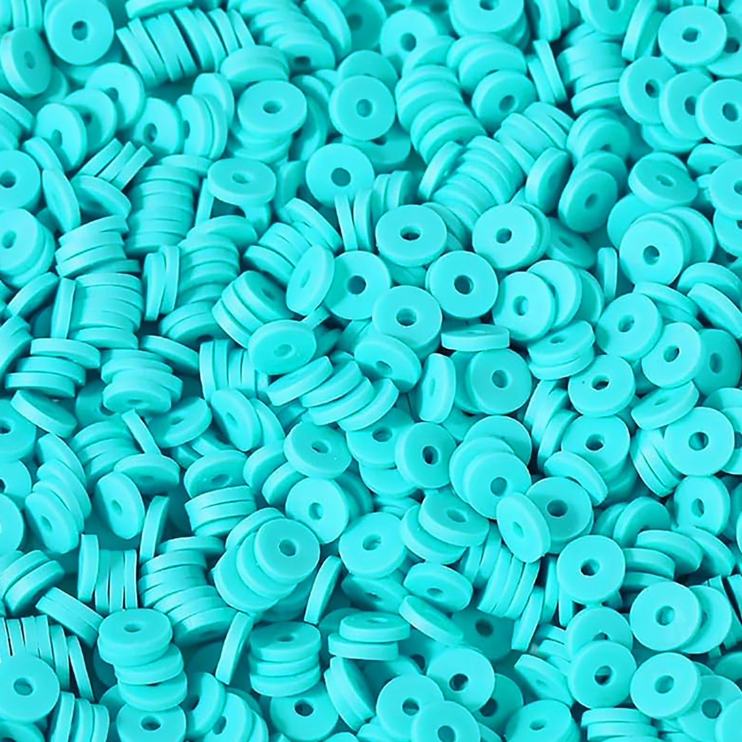 Polymer Disc Rubber Clay Beads 8MM