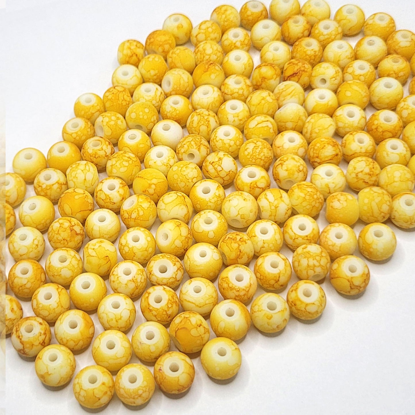 Marble Glass Matte Beads 8MM