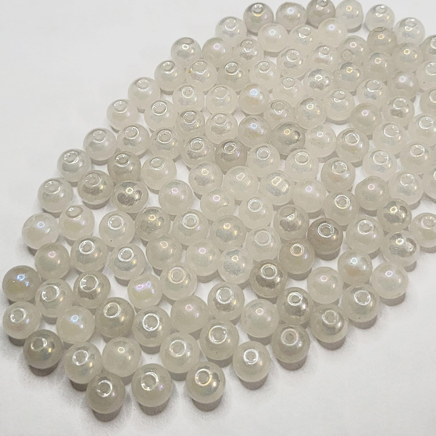 8MM Glass Round Pearl Beads – 150 Pcs