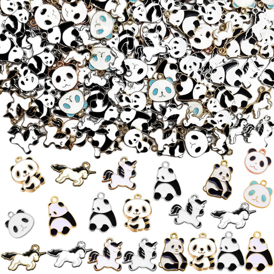 Cute Panda Charms - Set of 50