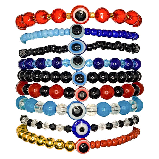 Evil Eye Boho Bracelet Combo Set of 9