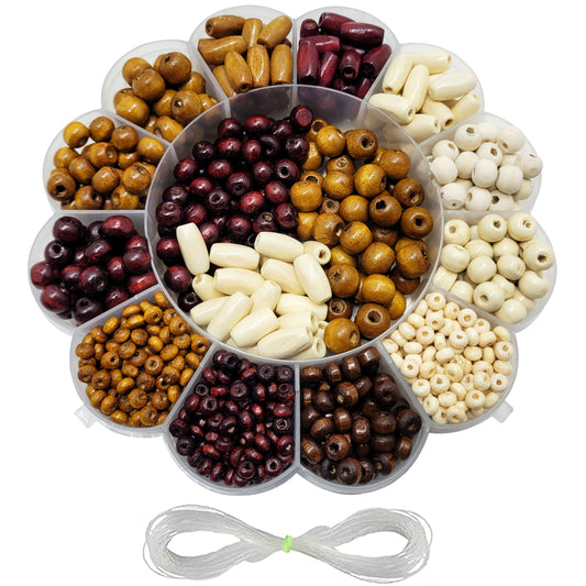 Wooden Beads Kit with Storage Box