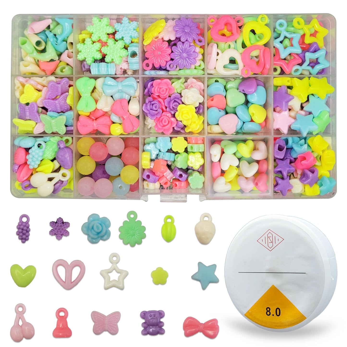 Kids Beads and Charms Kit with Box