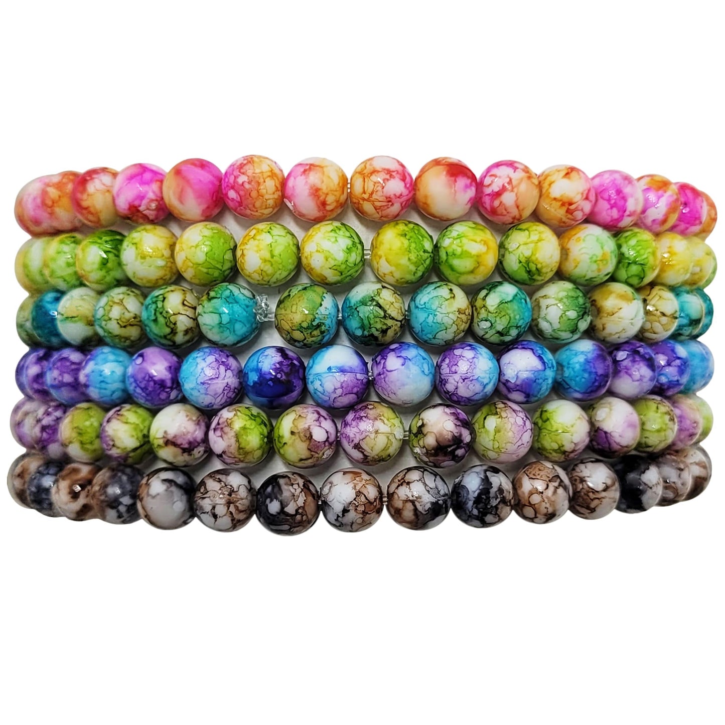 Multicolour Acrylic Beads Bracelet Set