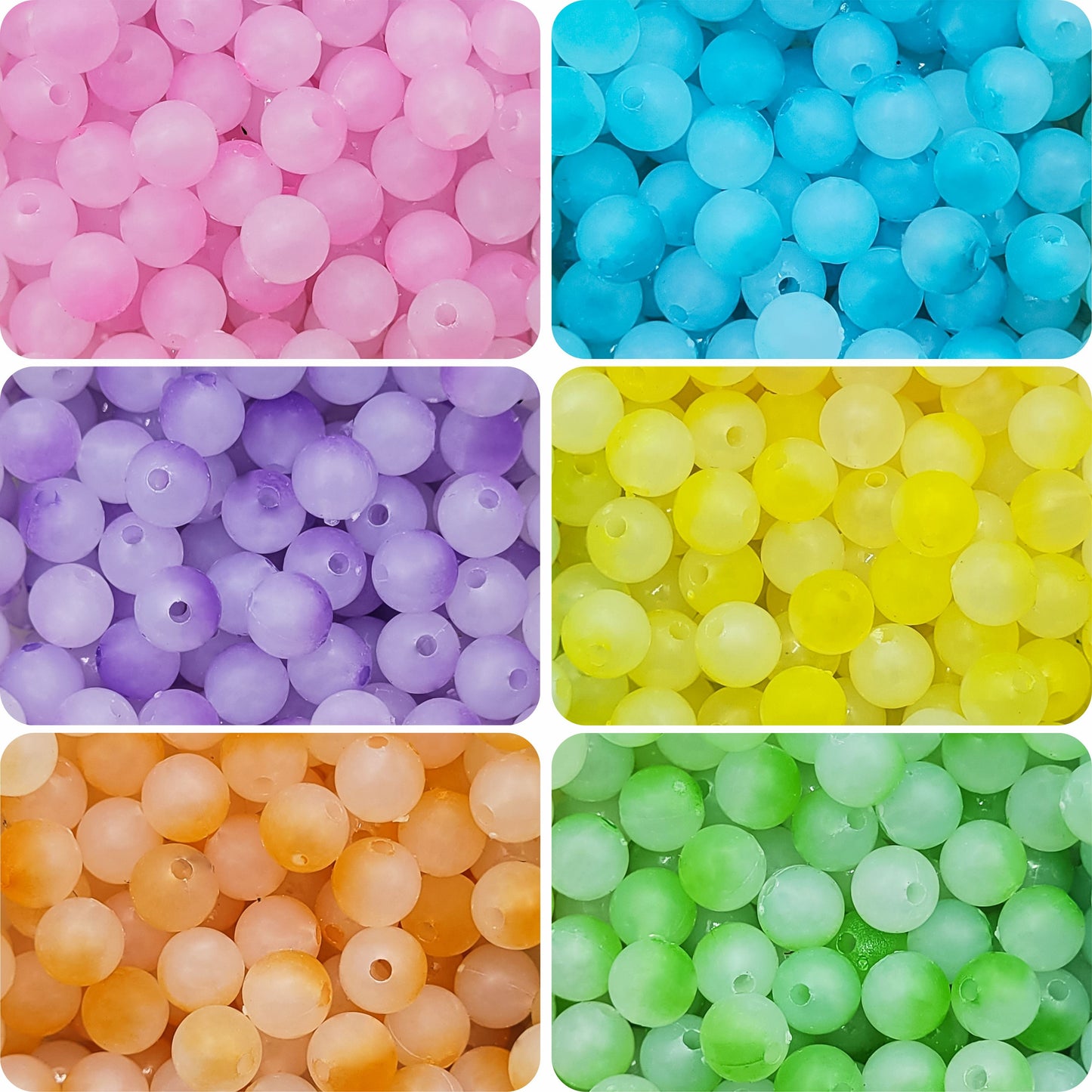 Double Shade Acrylic Beads (8mm, 240 pcs)