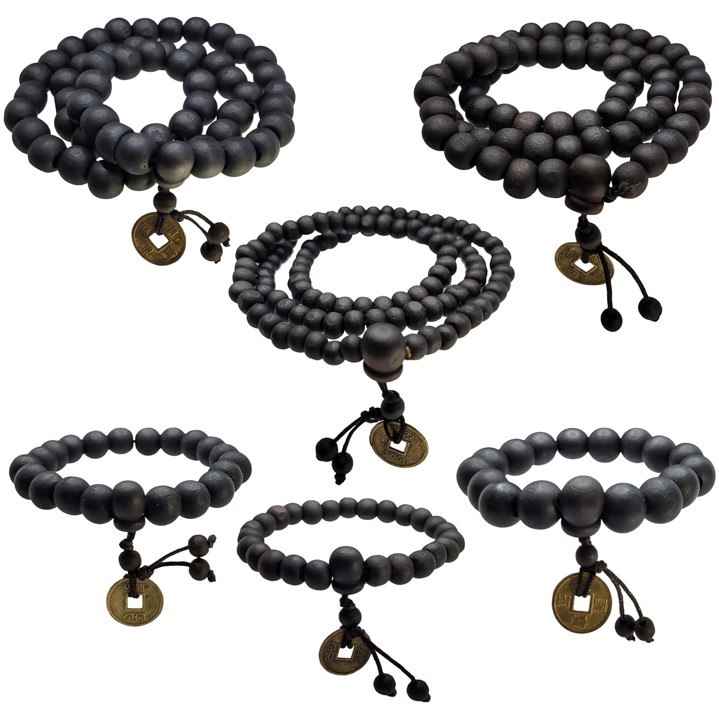 Wooden Stretch Bracelets for Men - Combo Pack of 6