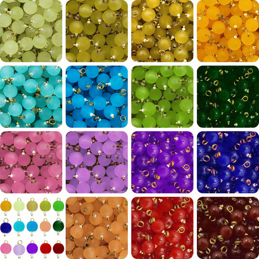 Multicolour Round Glass Pearl Hanging Beads