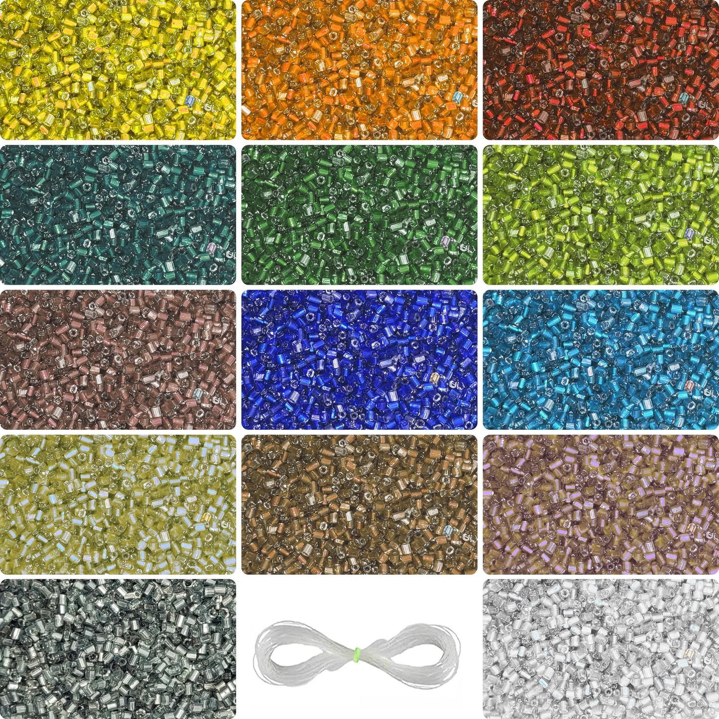 Cutdana Small Cut Cylinder Tube Beads – Silverline