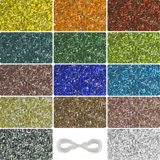 Cutdana Small Cut Cylinder Tube Beads – Silverline