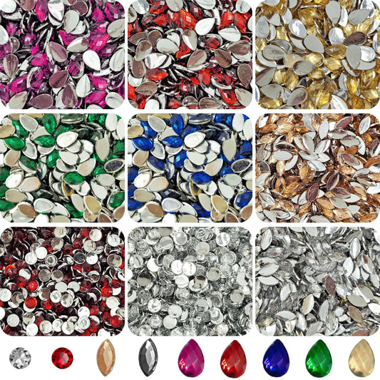 Multicolor Rhinestones Flatback – 2250 Pcs Kundan Stones