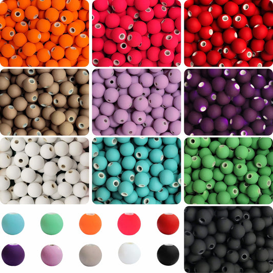 Matte Acrylic Plastic Beads Combo Set