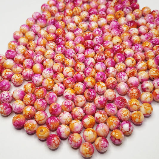 Acrylic Plastic Multicolour Beads 6MM